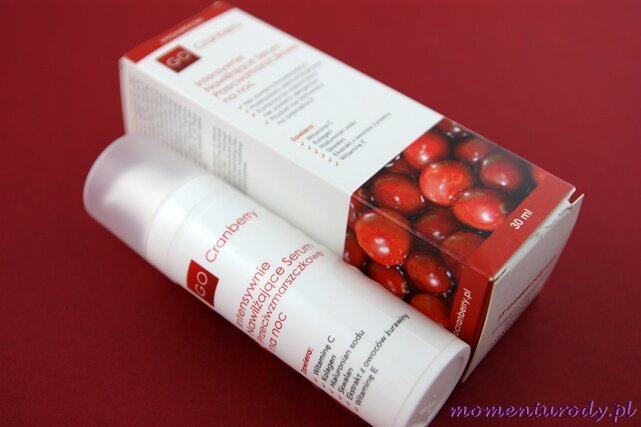 Intensywnie nawilżające serum przeciwzmarszczkowe na noc GoCranberry